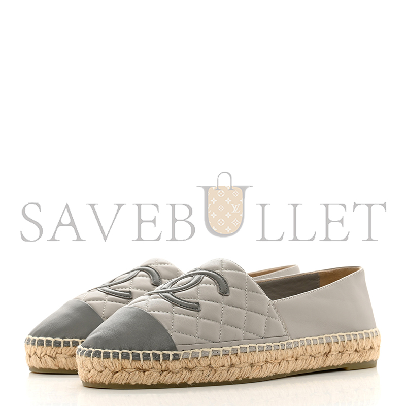 Ch*el lambskin quilted cc espadrilles g29762